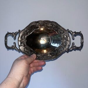 Godinger Silver Art Co Footed Serving Dish With Handles Silverplate